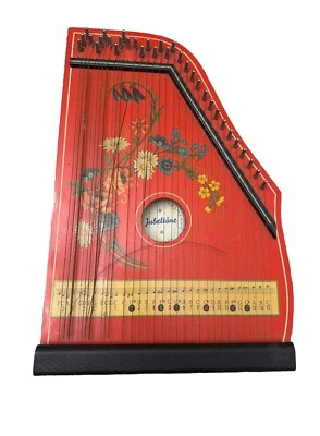 Vintage Jubeltone Child’s Zither Lap Harp From West Germany *imperfections read* - Image 1 of 4