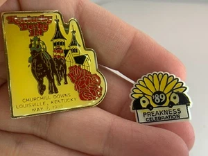 Preakness Horse Racing Lot of 2 Vintage Tack Pin T-2745 - Picture 1 of 2