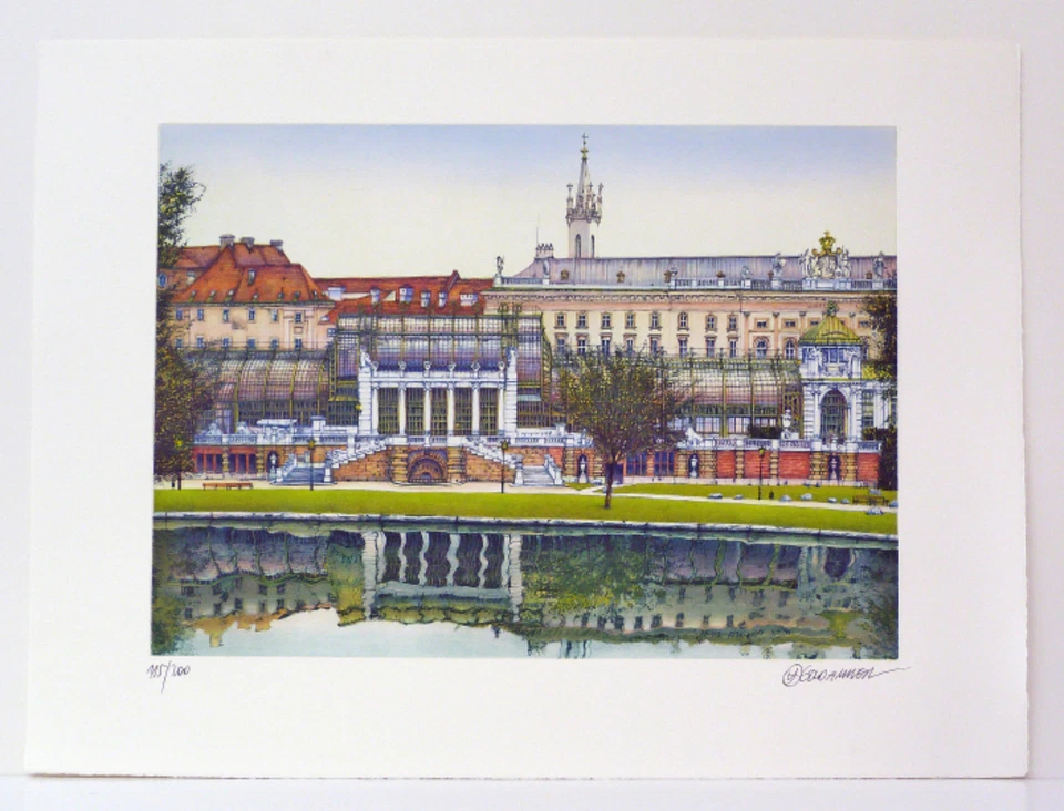 Karl GOLDAMMER, Burggarten - Radierung in Farbe aus 2007 - Bild 1 von 1