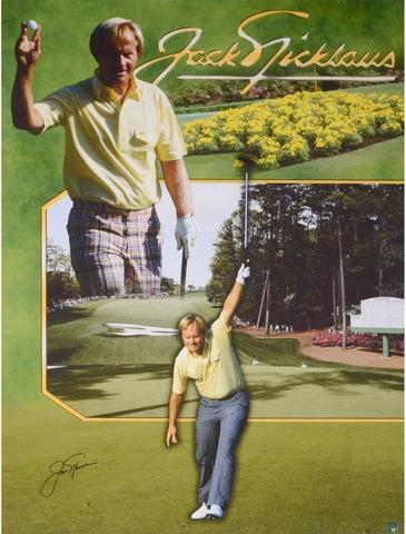 Jack Nicklaus Signed 44" x 33" 1986 Masters Canvas - Fanatics Cover