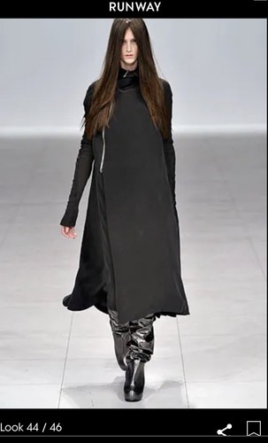 RICK OWENS RTW 2008 Cappotto Lungo Donna Marrone Seta Taglia 6 UK8 IT40