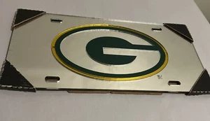 Green Bay Packers Premium Laser Cut Tag License Plate, Mirrored Acrylic NEW - Picture 1 of 8