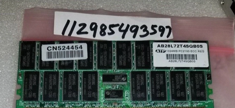  PC DDR1 1 GB PC2100R 266 MHZ 2100 266 184 PINES REGISTRADO ECC 2RX4 128X4  Foto 1 de 1