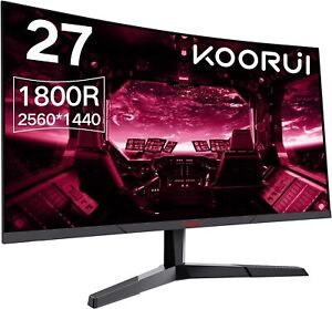 Koorui 27E6QC Gaming Monitor 27" QHD 2560x1440 HDMI DP AMD FreeSync 144Hz 1800R