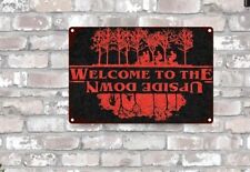 Stranger Things Welcome to the Upside Down Horror TV Series Tin Metal Sign 12x8"