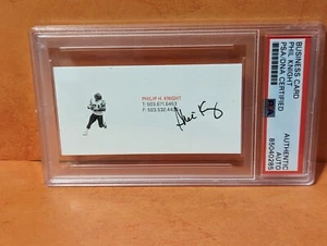 Tarjeta de visita firmada con autógrafo Phil Knight PSA Nike Movie Air - Imagen 1 de 3