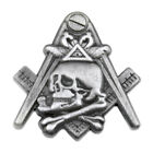 Widow's Son Skull Square & Compass Masonic Lapel Pin