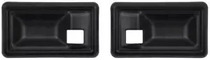 70-74 Camaro Firebird Inner Door Handle Escutcheon Standard Interior Black Pair - Picture 1 of 1