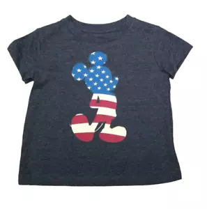 T-shirt patriottica Topolino (18 MB) grigio erica - manica corta - Nuova con etichette - Foto 1 di 1