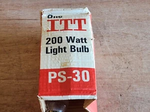 ITT 200 Watt Light Bulb PS-30 Standard NOS Vintage USA Large Frosted - Picture 1 of 24