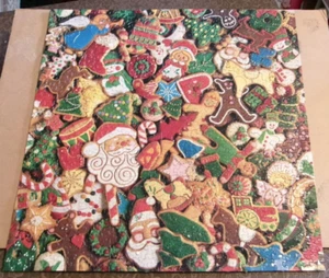 vintage 1983 Springbok puzzle A Taste of Christmas-compl w inserts - Picture 1 of 8