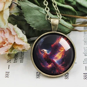 Collana Fuoco Fenice, Ciondolo Fuoco Fenice Fiamma Rossa. Regalo di... - Foto 1 di 6