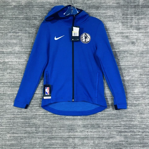 Nike Dallas Mavericks Jacket Women Small Blue NBA Full Zip Fleece Sweater Shirt Cover