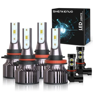 For 2009-2012 Dodge Ram 1500 2500 3500 - 6000K LED Headlight +Fog Light 6x Bulbs - Picture 1 of 22