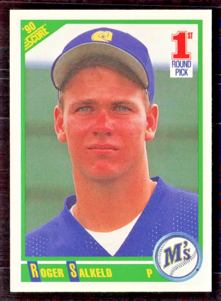 1990 Score "1st round pick"  #674 Roger Salkeld   P   Seattle Mariners FREE ship - Image 1 of 1