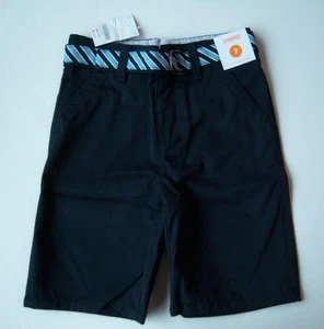 NWT Gymboree Boys Navy Blue Uniform Shorts Size 7 with Striped Belt - Picture 1 of 1