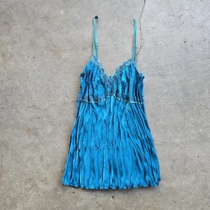 Vintage Y2k Wet Seal Babydoll Mermaid Cami Siren Crinkle Whisigoth Lace Top - Picture 1 of 3