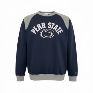 Felpa girocollo Penn State uomo taglia Xl blu navy e grigia manica lunga - Foto 1 di 10