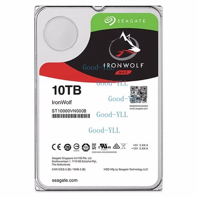 ST10000VN0008 Seagate IronWolf 3.5" 7.2K 10TB 256MB Internal Desktop NAS HDD - Image 1 of 2