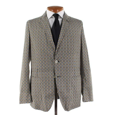 Abrigo deportivo Belvest nuevo con etiquetas mezcla de algodón talla 52R (42R EE. UU.) en blanco geométrico Foto 1 de 4