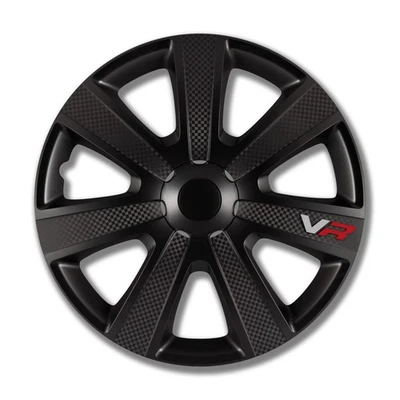 4x Radzierblende 15 Zoll ABS schwarz 2-fach lackiert VR Black | PETEX  - Bild 1 von 4