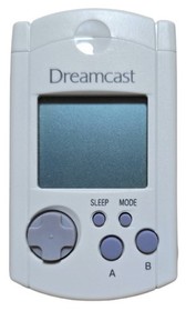 Authentic Sega Dreamcast White VMU Visual Memory Card Unit w/ Cap Good Condition