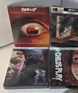 Nightmare on Elm+Halloween 1978+Child's Play+Friday the 13th 4K Steelbooks-NEW - Bild 1 von 8