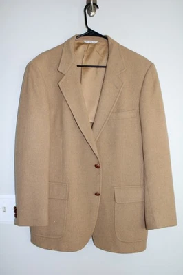 VINTAGE BROWN J. ALEXANDER TWEED WOOL SPORT COAT sz 42R wood button suit jacket - Image 1 of 4