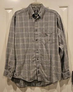 Dockers Men's Button Down Dress Shirt Medium Long Sleeves Checkered - Picture 1 of 5