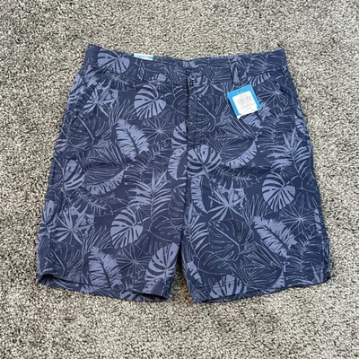 Columbia Men's Washed Out Printed Short Collegiate Navy King Palms Print Camp 36 - Image 1 of 4