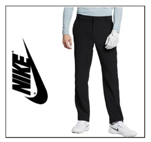 Pantalones de golf Nike Dri-FIT 34x30 ajuste estándar SWOOSH negros nuevos con etiquetas - Imagen 1 de 12
