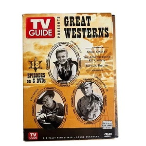 Box Set of 3 Great TV Westerns DVD Annie Oakley Kit Carson Buffalo Bill Dad Gift - Imagen 1 de 14