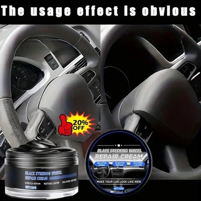 Repair Paste for Car Steering Wheels - Restores Black Gloss, R-emoves Peeling - Image 1 of 4