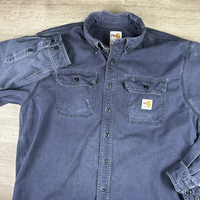 Рубашка Carhartt FRS160 DNY огнестойкая с длинным рукавом мужская размер большой искусственно состаренная - Изображение 1 из 4
