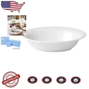 Cesta Nantucket 1,9 cuartos de galón abierta para verduras en porcelana de hueso fino - Diseño elegante - Imagen 1 de 4