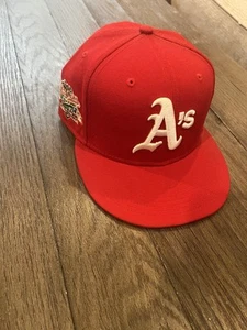 New Era 59Fifty Oakland A's Hat Baseball Cap Cooperstown 89 World Series 7 1/2 - Picture 1 of 4