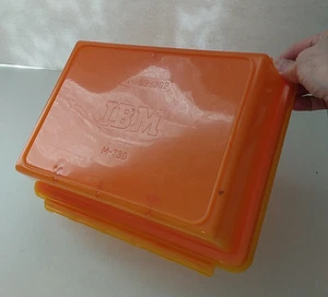 Vintage IBM Plastic Box Computer Storage Orange Rare - Picture 1 of 15