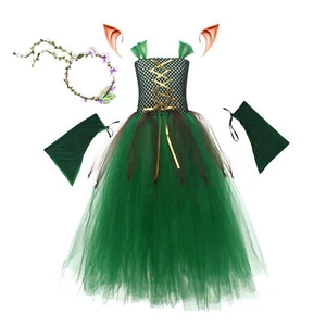 Girl Elf Cosplay Photography Halloween Fairy Dress Birthday Costume Prom Skirt - Picture 1 of 15