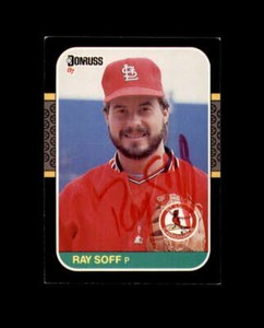 Ray Soff Hand Signed 1987 Donruss St. Louis Cardinals Autographed
