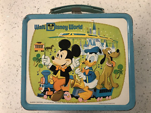 Vintage 1970s Aladdin Walt Disney World Mickey Mouse Metal Lunch Box only