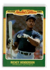 1986-Fleer Limited Edition -#23-Rickey Henderson -New York Yankees
