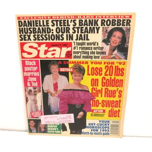 Star Tabloid Jan. 7 1992 Rue McClanahan Danielle Steel Faith Ford Martha Raye - Picture 1 of 6