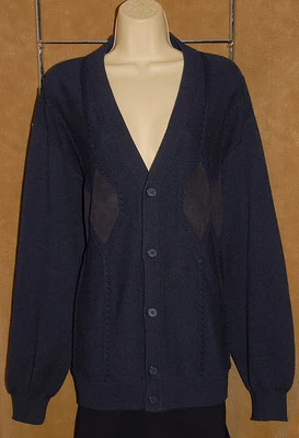 TURNBURY - Azul Marino - Cálido y Suave - Cárdigan Mezcla Lana Suéter con Botones talla 44 Foto 1 de 4