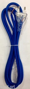 CAVO TESSUTO BIPOLARE COMPLETO INTERRUTTORE E SPINA 2mt BLU - Picture 1 of 1