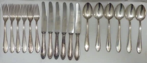 6 Personen Besteck 90 Silber - Auflage versilbert Marke OKA Modell 700 - Bild 1 von 10