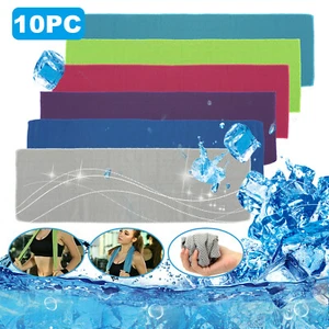 10 Pack Cooling Towel Ice Towel Neck Wrap For Sports Running Jogging Gym Chilly - Picture 1 of 10