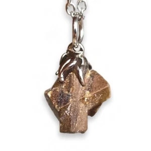 CIONDOLO STAUROLITE GREZZA PENDENTE PIETRA GREZZA - Foto 1 di 1