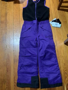 Arctix Snow Ski Overalls XS Youth Zipper Insulated Purple Fleece Bib Overalls - Picture 1 of 2