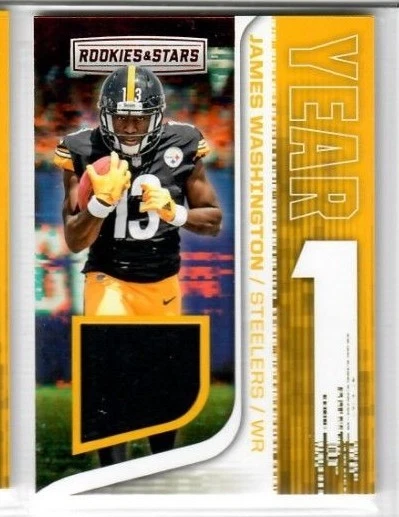 JAMES WASHINGTON 2018 Panini Rookies & Stars YEAR 1 ONE JERSEY RC YO-22 STEELERS - Image 1 of 1