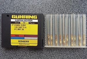 ¡VENTA! 10 x Brocas espirales S GÜHRING Ø 2,580 mm DIN 1897 R-N - Imagen 1 de 1